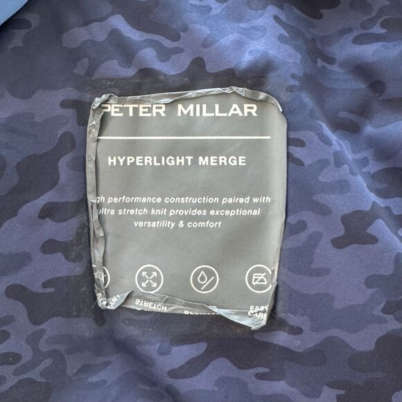 Peter Millar Crown Hyperlight Merge Hybrid Performance Jacket Large Blue Camo - Picture 7 of 10